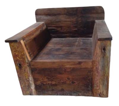 Boat wood armchair-image