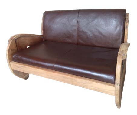 Art Deco 2 seater, leather seats-image